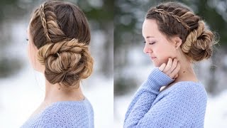 Stacked Fishtail Updo | Prom Hairstyle | Cute Girls Hairstyles