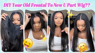 Where'S Your Old Frontal? Diy To Get New U Part Wig~ Glueless Wig Quick Install #Elfinhair