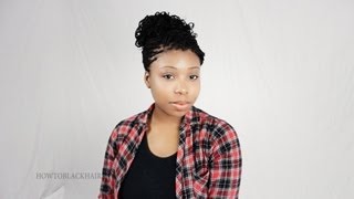 3 Micro Braid Hairstyles For African American Hair Zillion Braids Updos Tutorial Part 7