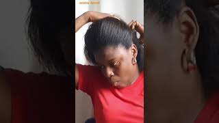 How To Style A Relaxed Hair. #Relaxedhair #Shorts