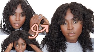 Curly Curtain Bang Protective Styling Ft. Rpgshow || Grwm