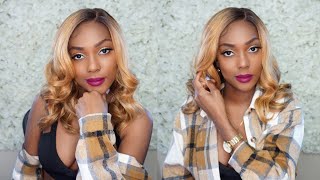 Brownskin Blonde Hair | Outre Synthetic Melted Hairline Hd Lace Front Wig - Elora | Ft Outre