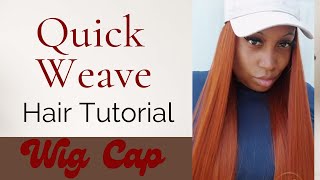 How To Do Quick Weave  Straight Bundles Hair Tutorial For Easy Diy Wig Cap #Elfinhair