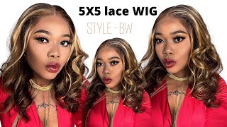 0% Work 4/27 Bob Wigs Honey Blonde Lace Front Wigs 180% Density Install | Celie Hair