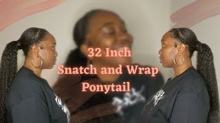 32 Inch Ponytail |Essentials Janet Collection Snatch & Wrap Ponytail | Natural Hair | Jerzey Elise