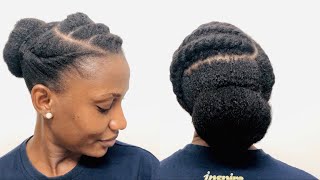 Quick And Easy Natural Hairstyle On Type 4 Natural Hair || Subscribe #Shorts #Naturalhairstyle