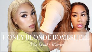 Watch Me Install + Style This 22" Golden Honey Blonde Wig | Beyonce Blonde Ft. Yolova Hair