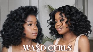 Wand Curls On Blown Out Natural Hair | Spring & Summer Hairstyle