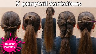 Simple Hairstyles For Long Hair - 5 Ponytail Styles
