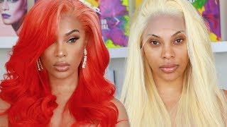 Wig Transformation | Firey Peach  Ombre  Hair