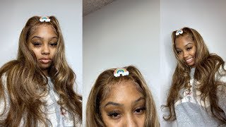 Affordable Honey Blonde Body Wave Wig Install | Sunberhair