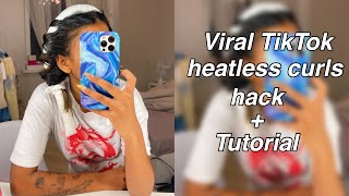 Viral Tiktok Heatless Hair Curling Method + Tutorial
