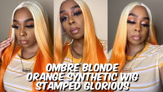 Ombre Blonde Orange Straight Synthetic Wig | Stamped Glorious Aliexpress | Lindsay Erin