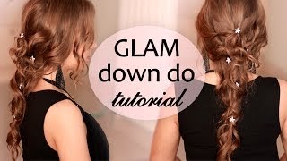 Wedding/Prom/Party Hairstyle With Curls For Long Hair Tutorial