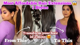 How To Clip In Hair Extensions By 'Alter Hair' || Most Affordable || Hair Extension Tutori