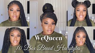 Wequeen | 32 Inch Knotless Braided Lace Front Wig + Box Braid Hairstyles You Can Do!