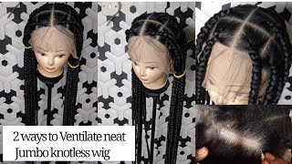 How To Ventilate| Jumbo Knotless Braided Wig, Diy Braided Wig|Beginners Friendly