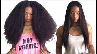 Curly To Straight Hair Routine | Sidne Power