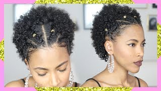 Natural Hairstyles | Medium Length Flat Twist Afro | Jasmine Defined