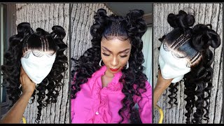 How To :Cute Lace Frontal Wig Style Ft Celie Hair