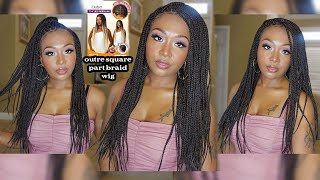 Outre Pre-Braided 13X4 Lace Frontal Knotless Square Part Braids 26 | Outre Square Part Braided Wig