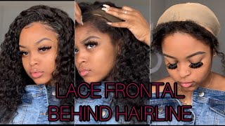 How To Put A Lace Frontal Behind Your Hairline|Ft. Mslulahair|Ari J.