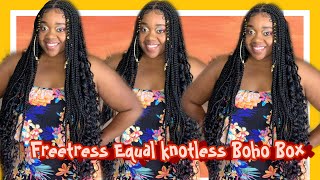 Freetress Equal Freedom Part Braided Knotless Boho Box Lace Front Wig