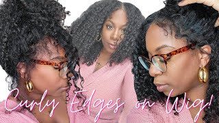 They Make Curly Edges Now!? Let'S Try! Loose Curly Fitted Glueless Wig *Updo Style* Omgherhair