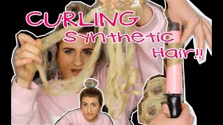 How To Curl Synthetic Hair Extensions! // Fail?!