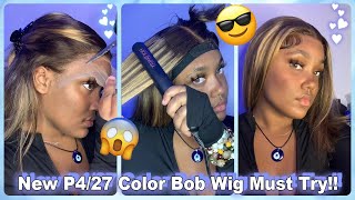 Ready For New Highlighted Bob Wig? 13X4 Big Lace Wig Install #Elfinhair Honest Review