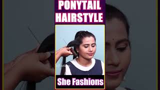 Ponytail Hairstyle #Short #Shortvideo #Ponytail