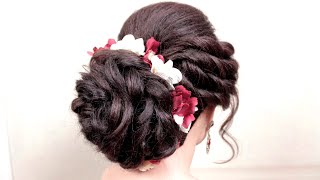 Bridal Updo Tutorial. Hairstyles For Girls With Medium & Long Hair.