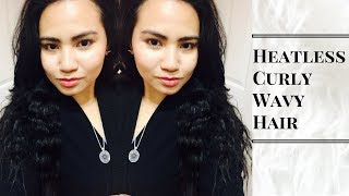 Heatless Curly Wavy  Hair Tutorial | Shiny Hair