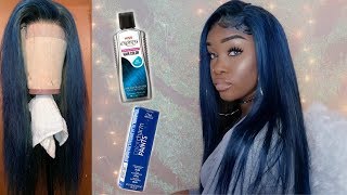 Dying My Hair Using The Watercolor Method | Blue Hair| Queen Hair