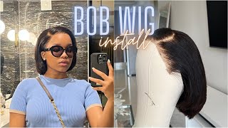 Bob Wig Install | Full Lace Frontal Wig Ft Thesanhair | Lerato M