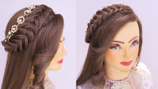 Quick Open Hairstyle For Wedding L Dutch Fishtail Braid L Easy Hairstyles L Summer Hairstyles 2022