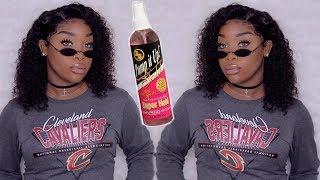 Laying My Curly Bob Lace Wig With Pump It  Up Spritz?? Does It Work ? | Modernshowhair
