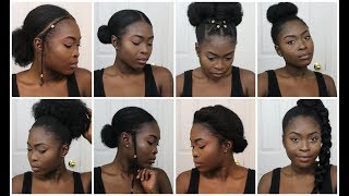8 Super Cute Natural Hair Styles For Old Dirty Hair || All Curl Types