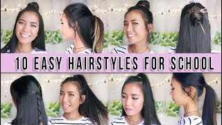 Easy 1 Minute No Heat Hairstyles! Back To School 2017 | Michelle Kanemitsu