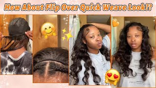 Don'T You Want To Try This Invisible Quick Weave? Hair Tutorial For Flip Over Extensions #Elfin