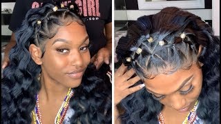 Navy Blue Frontal Install & Style! (Recool Hair)