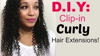 How To Make Clip In Curly Hair Extensions!