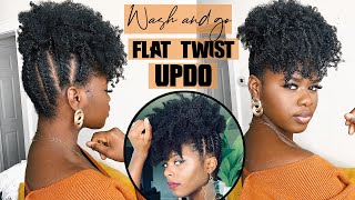 "Flat Twist Updo" On Old Wash And Go | Natural Hairstyle