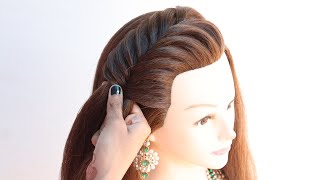 Unbelievable Hairstyle For Engagement Look | Hairstyle For Gown