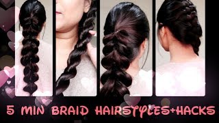 Everyday Easy Braiding Hairstyles For Medium And Long Hair//Quick Back To School Hairstyles