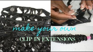 How To Make Diy Clip In Hair Extensions | Easy Step By Step Tutorial | Feat Ali Julia  Hair