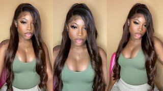 Chocolate Brown 13X4 Lace Front Wig | Beginner Friendly | Tinashe Hair