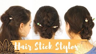 How To Use Hair Sticks | 3 Beginner Hair Stick Hairstyles