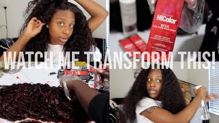Watch How I Transform This Curly Wig! (Dye & Baby Hairs) | Ft. Bgmgirl Hair