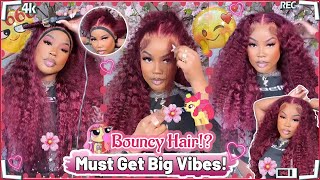 99J Burgundy Deep Wave Lace Wig! Transparent Lace + Real Review Ft.#Ulahair